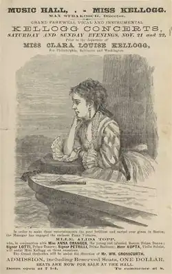 Concertos de Clara Louise Kellogg, 1869