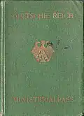 em 1927, um Ministerialpass alemão