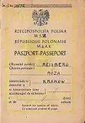 Primeiro passaporte polonês do pós-guerra, usado na segunda metade de 1945