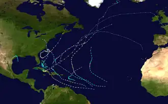 imagem ilustrativa de artigo Temporada de furacões no oceano Atlântico de 1963
