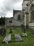Túmulos de John Lockwood Kipling e Alice Kipling, Igreja de São João Batista, Tisbury, Wiltshire, Inglaterra.
