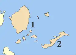 Municípios da unidade regional de Naxos.