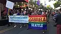 Marcha lésbicas em Seattle, 2017.