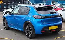 Traseira Peugeot e-208 hatchback 2020 (cinco portas)