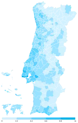 Votação da IL por concelho.