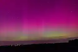 Aurora vista de Cracóvia, Polônia