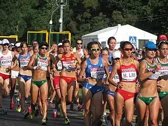 A marcha dos 20 km feminina.