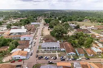 Vista aérea de Terra Alta, com o 24º Ponto de Inclusão Digital em destaque (2023)