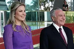 Presidente Michel Temer e a primeira-dama Marcela Temer. 2016–2019