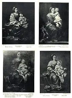Fotografia publicada em The work of Murillo. N. York Brentano's em 1913, onde estão representadas as quatro versões da obra.