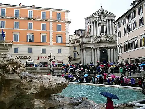 Vista a partir da Fontana di Trevi