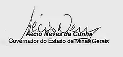 Assinatura de Aécio Neves