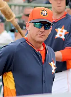 Imagem de AJ Hinch, treinador principal do Houston Astros em 2017