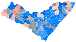 Resultado por munícipio do 1º turno das eleições para governador de Alagoas em 2010.