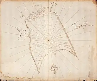 Carta náutica s. XVII