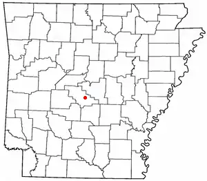 Localização de Salem no Arkansas