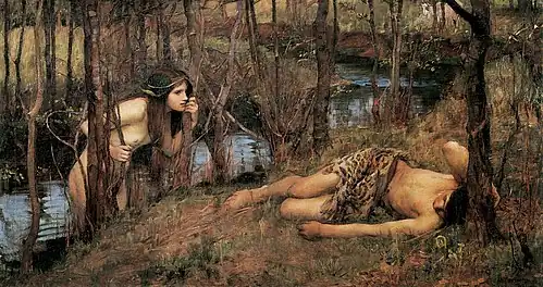 Waterhouse, A Naiade ou Hilas com uma Ninfa, (1893)
