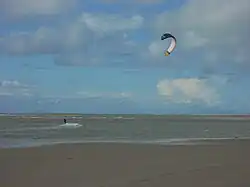 Kitesurf no rio Dyfi