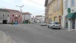 Cruzamento no centro da Abrunheira