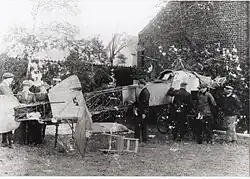 Blériot de Alexandre Sallès, acidentado em Valenciennes