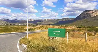 Acesso à cidade de Passsagem.