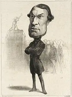 Caricatura de Fould por Honoré Daumier, 1849