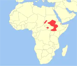 Mapa de distribuição