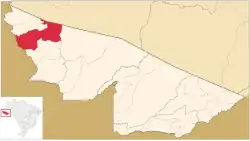 Localização de Cruzeiro do Sul no Acre
