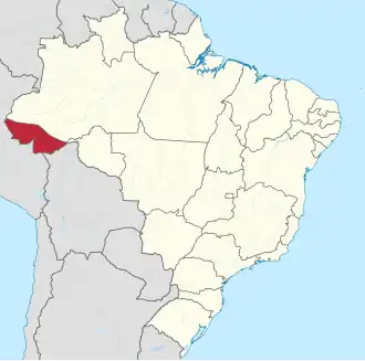 Localização do Acre no Brasil