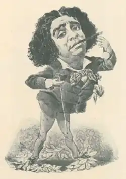 Caricatura de Actor Santos Pitorra da autoria de Rafael Bordalo Pinheiro