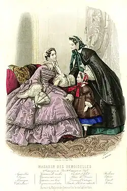 Gravura publicada em Magasin des demoiselles (1860).