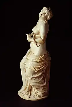 Cleópatra tirando a própria vida com a picada de uma serpente venenosa, por Adam Lenckhardt (1610-1661), no Museu de Arte Walters[155]