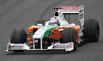 Adrian Sutil testando o modelo VJM02 em Jerez de la Frontera em 2009.