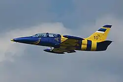 Uma aeronave L-39C Albatros da força aérea estoniana.