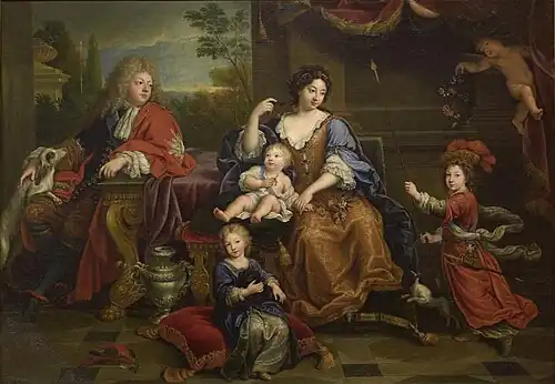A família do Grande Delfim em 1687, por Pierre Mignard