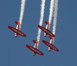 Aeroshell Aerobatic Team apresentando-se na EAA AirVenture 2007.