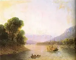 The Rioni River, 1870. Óleo sobre tela, 36 x 44 cm. Galeria Nacional da Armênia