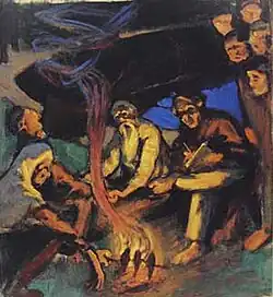 Lönnrot e os poetas orais, Akseli Gallen-Kallela, 1895