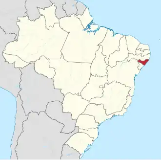 Localização de Alagoas no Brasil