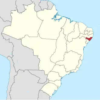 Localização de Alagoas