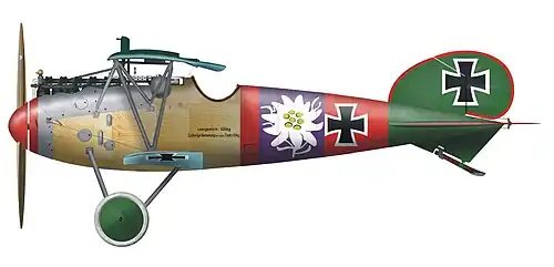 Albatros D.V, Jagdstaffel 5, voado por Paul Bäumer