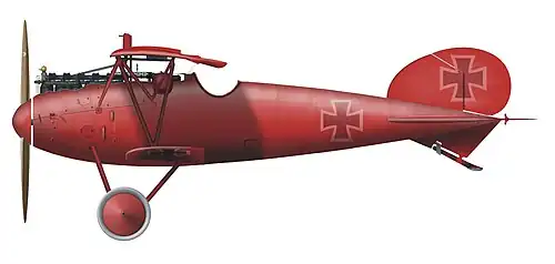 Albatros D.V, Jagdgeschwader 1, voado por Manfred von Richthofen, o Barão Vermelho