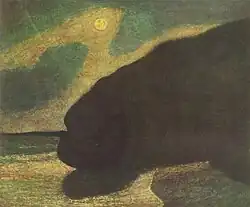 Albert Pinkham Ryder, Seacoast in Moonlight, 1890, a coleção Phillips, Washington, D.C.