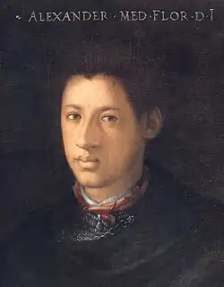 Alexandre de Médici, por Cristofano dell'Altissimo.