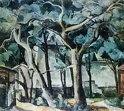 Paisagem de verão ao estilo de Cézanne