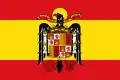 Bandeira mais usada pelos apoiadores franquistas na era atual (não oficial durante o regime)[94]