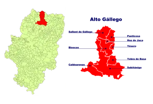 Municípios da Comarca do Alto Gállego