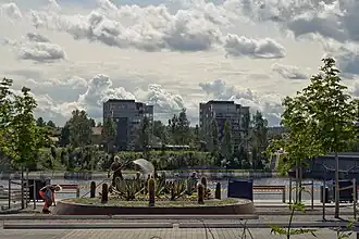 Skellefteå vista do parque da cidade