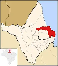 Localização de Amapá no Amapá