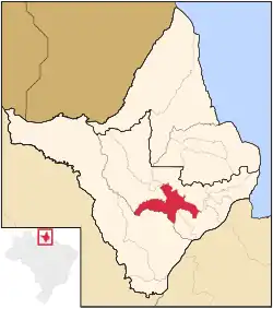 Localização de Porto Grande no Amapá
